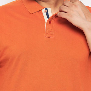 Fabricant 100% Coton Manches Courtes Tricoté Hommes Respirant Polo T Shirts Casual Solid Pattern Plus Size Polo Shirt - Product Image 6