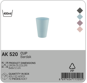 Vasos Apilables de PP Ecológicos de 400 ml, Duraderos y Ligeros para Bebidas Frías, para Uso en el Hogar, Campamentos o al Aire Libre - Product Image 4