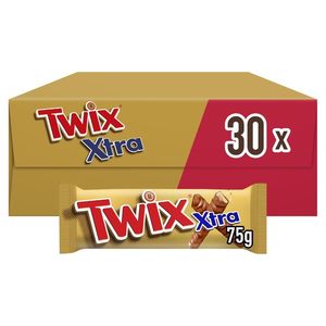 Paquete al por mayor de Twix Xtra Chocolate, barras de chocolate con caramelo y galleta, 30 x 2 x 37.5g - Product Image 1