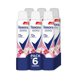Rexona Advance Protection Bright Bouquet Desodorante Spray 72 Horas para Mujer 200 ml Paquete de 6 - Product Image 5