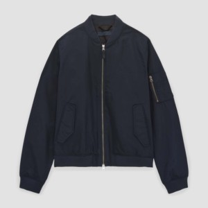 Meilleure vente personnalisé hommes Slim Fit léger toile fermeture éclair broderie Bomber veste d'hiver avec poches de haute qualité - Product Image 3