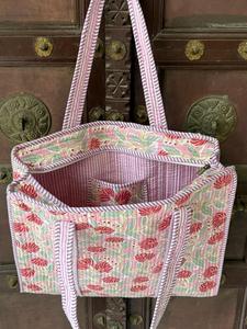 Sac fourre-tout en coton matelassé uni pour femme, fermeture éclair, bandoulière portable, accessoire de mode, grande capacité, shopping, tout - Product Image 4