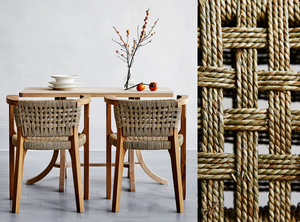 Sillón hecho a mano de teca con diseño de tejido de cuerda muebles elegantes para el hogar moderno espacio de trabajo interior Bar u hospitalidad Japón - Product Image 4