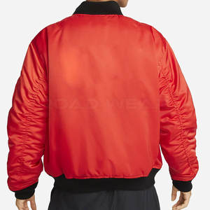 Chaqueta bomber de poliéster para hombre de alta calidad al por mayor, de secado rápido con cuello levantado, elegante diseño de calle para invierno - Product Image 2