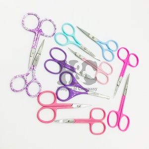 Tijeras de bordado de alta calidad para mujer pequeña, hoja afilada, tijeras de belleza de acero sostenible, Tijera para pestañas de cejas, visón bajo moq - Product Image 2