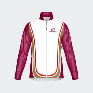 เสื้อแจ็คเก็ตผู้ชายแบบมีซิป คอตั้ง ผ้าโพลีเอสเตอร์เคลือบพิมพ์ลาย ความหนาปานกลาง ระบายอากาศได้ดี ชุดกีฬา โลโก้ด้านหน้า เหมาะสำหรับฤดูหนาว - Product Image 3