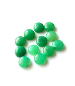 Cabujones con parte posterior plana de crisoprasa Natural, piedras preciosas sueltas redondas calibradas para hacer joyas, pedido mínimo de 100 Uds. - Product Image 3