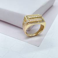 Bague pour homme en or jaune 18 carats blanc noir micro diamants cultivés en laboratoire classique pour bague cadeau d'anniversaire de fête de fiançailles