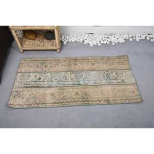 พรมวินเทจตุรกี ขนาด 2.2x4.5 ฟุต (66x136 ซม.) ลายสัตว์สีเบจ ทำจากขนสัตว์ - Product Image 3