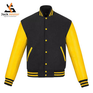 Chaqueta Universitaria Varsity Unisex de Alta Calidad con Mangas de Poliéster, Parches Personalizados, Bordado Chenille, Resistente al Viento, Ecológica para Invierno - Product Image 1
