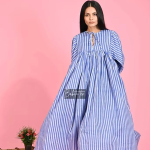 Robe en coton indien écologique faite à la main, confortable, décontractée pour l'été, tendance, imprimé en blocs, cadeau personnalisé pour la mariée - Product Image 1