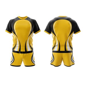 Maillots de rugby et uniformes d'équipe 100 % polyester, couleurs et motifs personnalisés, respirants et antibactériens - Product Image 1