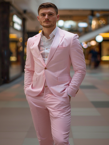 Traje de 3 Piezas para Hombre, Estilo Entallado, Blazer, Chaleco y Pantalones, Ropa Formal de Oficina, para Bodas, Recepciones, Graduaciones - Product Image 2