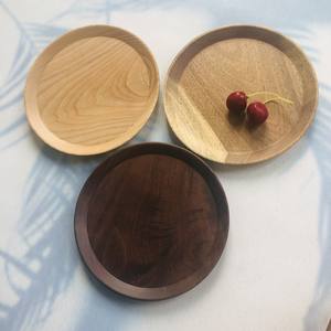Assiette en bois naturel vente en gros assiette en bois faite à la main assiette Design élégant pour les événements, mariage, hôtel, décoration de Restaurant - Product Image 1