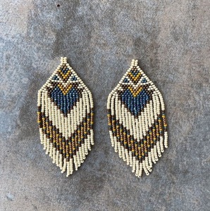 Women's Long <b>Tassel</b> Bohemian Style Jewelry Handwoven Glass Seed Bead <b>Earrings</b> for Weddings and Anniversaries Street Style - Product Image 2