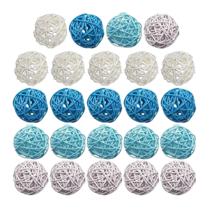 Colorful Rattan Ball <b>Wicker</b> Crafts Artificial Flower for Table Home Decor and Toy Pet From Vietnam - Product Image 3