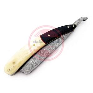 Maquinilla de afeitar recta hecha a mano, maquinilla de afeitar recta de acero de Damasco - Product Image 4