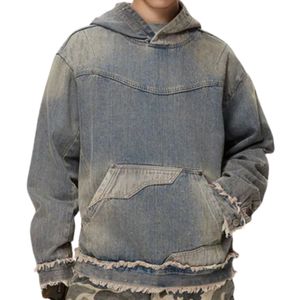 Ligero de gran tamaño diseño personalizado estampado desgastado lavado ácido sudaderas con capucha Streetwear pulóver sudaderas con capucha para hombres y mujeres - Product Image 5