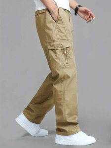 Pantalones Cargo cómodos para hombre, Color personalizado, cintura alta, tela de algodón de calidad Cargo para hombre, carga de larga duración para hombre - Product Image 5