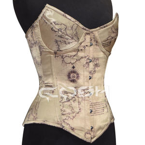 Vintage Map Print or Antique World Map Print Overbust <b>Corset</b> - Product Image 3