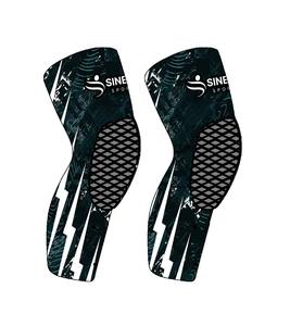 Soporte de rodillera profesional Sinewy-Manga de compresión ajustable transpirable Poliéster Neopreno Logotipo personalizado Opción para rodilla - Product Image 5