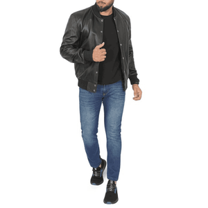 2024 hommes décontracté hiver motard veste en cuir de vachette véritable haute rue moteur épissage personnalisable pour printemps automne mode - Product Image 6