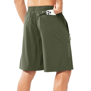 Pantalones cortos de colores personalizados de talla grande para hombre con bolsillos laterales, pantalones cortos deportivos transpirables de poliéster de secado rápido para hombre de alta calidad al por mayor - Product Image 5