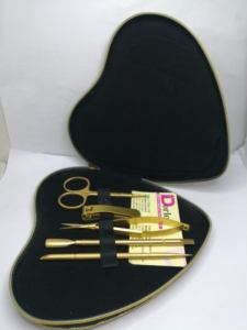<b>Nail</b> Grooming Tools Kit Stainless Steel Gold Cuticles Remover <b>Nail</b> Pusher <b>Nail</b> Clipper Cutter Custom Logo Manicure Scissors Set - Product Image 2