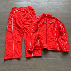 ชุดวอร์มผ้าไนลอนสำหรับออกกำลังกายน้ำหนักเบาชุดวอร์มทรงไข่ปักโลโก้ - Product Image 1