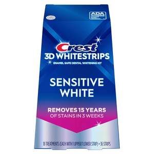 Crest 3D Whitestrips Sensitive White – Kit de blanchiment des dents, 18 traitements, 36 bandes (1 supérieure/1 inférieure chacune) – Crest 3DWhite - Product Image 2