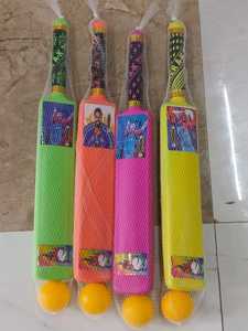 High Quality Eco-Friendly Medium Weight Plastic Modern Kids <b>Cricket</b> Ball <b>Set</b> and Bats for Wholesale Sport Play - Product Image 6