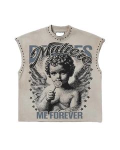 Débardeur unisexe Glory Custom Y2K esthétique estivale punk imprimé surdimensionné sans manches Harajuku Street gothique décontracté plage - Product Image 3