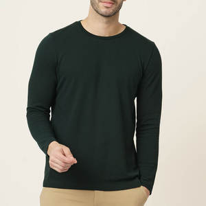 Top vente pas cher en gros hommes T-shirts séchage rapide 100% coton haute qualité décontracté manches longues bas quantité minimale de commande hommes T-shirts - Product Image 1