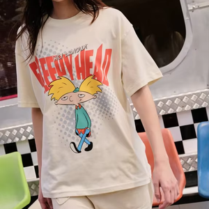 100% coton meilleure qualité décontracté goutte épaule surdimensionné femmes T-Shirt personnalisé graphique imprimé multi-couleurs grande taille 240 - Product Image 1