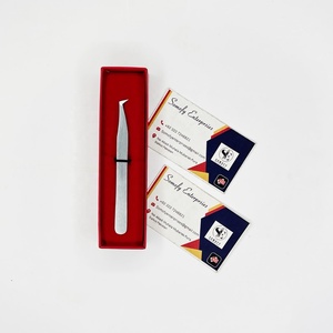 Pinces à extensions de cils, nouvelle conception de pointe avec manche uni finition mate, gamme complète, meilleure qualité, acier inoxydable japonais - Product Image 4