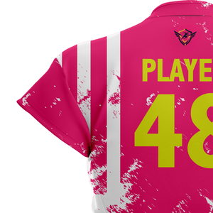 Ensemble de maillots de volley-ball personnalisés pour femmes, manches courtes, col en V, séchage rapide, respirant, polyester, uniforme d'équipe, t-shirt de sport, shorts d'entraînement - Product Image 4