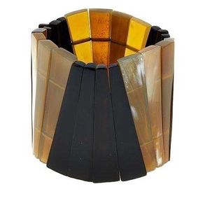 Brazalete de cuerno de vaca, brazalete de cuerno de búfalo para mujer, brazalete de cuerno liso para color de cuerno natural con diseño de pulseras - Product Image 1