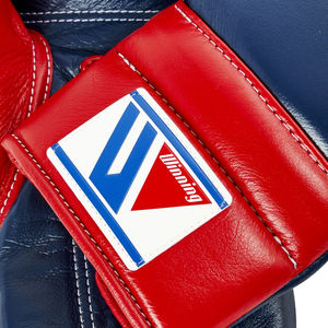 Custom High Quality Winning Boxing MS Training <b>Gloves</b> - Navy Red <b>Lace</b> - Product Image 3