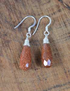 Red Sunstone 925 Sterling Silver Long Drop <b>Earrings</b> Handmade Gemstone Jewelry Women Fashion <b>Dangle</b> Gift - Product Image 2