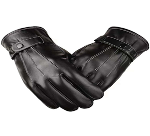 Style professionnel CASF hommes chaud en peau d'agneau gants en cuir véritable pour hommes hiver conduite matériel gant mode - Product Image 6