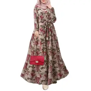 高品质伊斯兰服装连衣裙最新阿巴亚女性穆斯林连衣裙土耳其女性