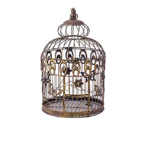 Maison & Jardin Vintage Cage à oiseaux à l'ancienne Cage à oiseaux support respirant forme carrée blanc enduit métal fantaisie cage à oiseaux - Product Image 3