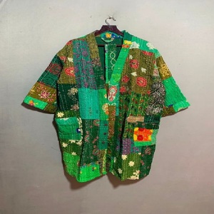 <b>Plus</b> <b>Size</b> Women's Kaftan <b>Jacket</b>-Heavy Work Design Multiple Colors Available /Rayon/Cotton/Linen Blend Kanya Libas Brand - Product Image 2