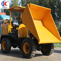 Dump Truck Roda 3 Ton CE EPA/EURO5, Mesin Unggulan, Bucket Artikulasi, Mini Loader Depan, Pompa Huade, Kapasitas Bucket 1,5m, Bearing