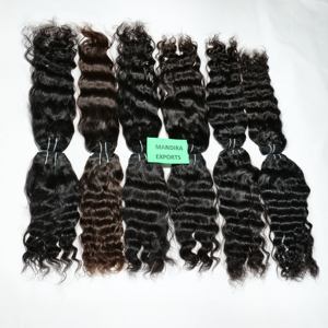 Vente en gros d'extensions de cheveux vierges indiennes à cuticules alignées naturelles tissage ondulé à double étirage par vendeur paquet ondulé brut - Product Image 3