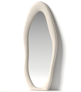 Hot bán tùy chỉnh nhà máy BSCI sedex không thường xuyên màu be trắng vải gỗ lượn sóng Khung nhà sàn thường vụ gương - Product Image 6