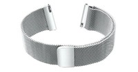 Montre unisexe de luxe professionnelle, durable, légère, respirante, en acier inoxydable argenté, avec bracelet élastique réglable WD017