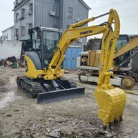 Excavatrice compacte sur chenilles Komatsu PC35MR-2 d'occasion de 3,5 tonnes pour la construction et l'aménagement paysager