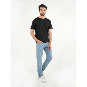 AETHWY Casual Comfy High Waist Denim <b>Pant</b> Breathable <b>Boot</b> Cut Jeans Light Wash Streetwear Style for Autumn Season Solid Print - Product Image 2