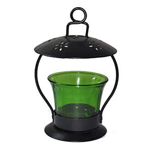 ชุบเงินกุหลาบสีแก้วโคมไฟ T ผู้ถือแสง - Product Image 3